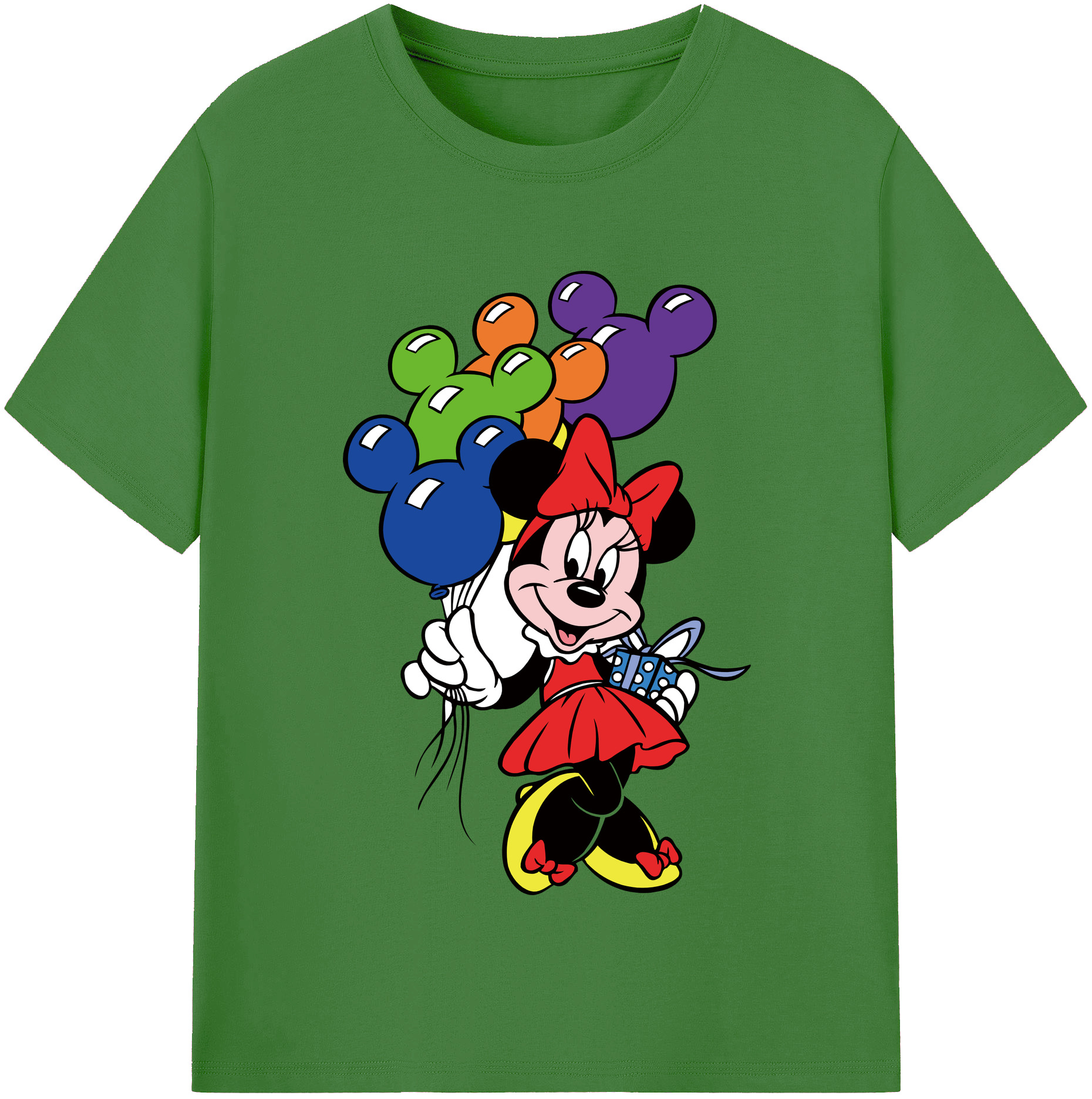 （画像用） ミッキーマウス Mickey Mouse レディースカジュアルプリントTシャツ（綿100％）
